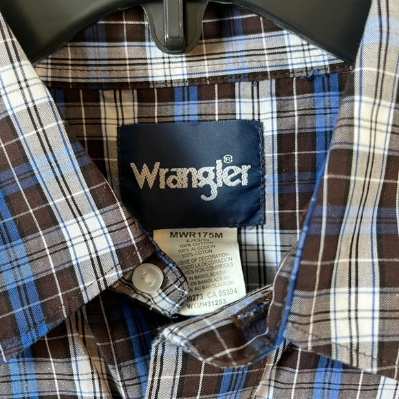 Wrangler size large pearl snap rodeo western shirt work wear - Picture 6 of 16